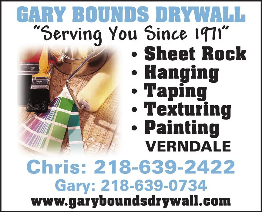 Drywall Contractors print ad for Gary Bounds Drywall