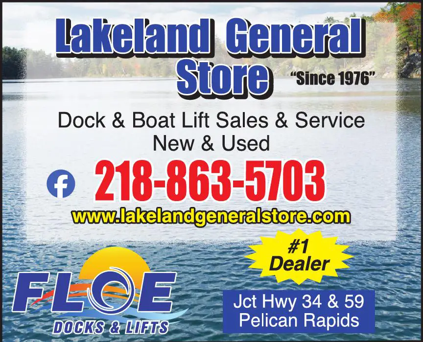 Boat Lifts print ad for Lakeland General Store