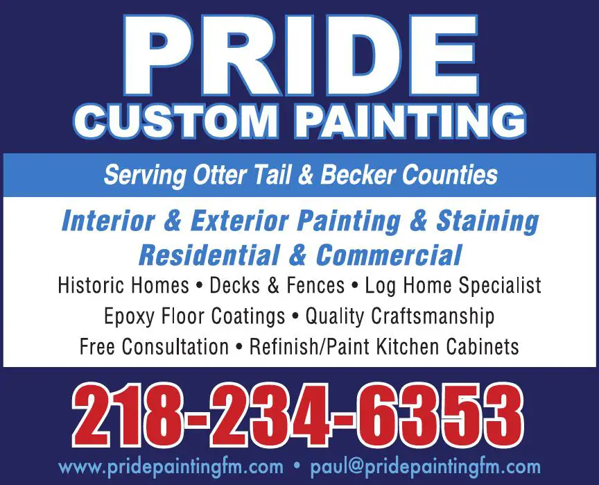 Painting Contractors print ad for Pride Custom Painting
