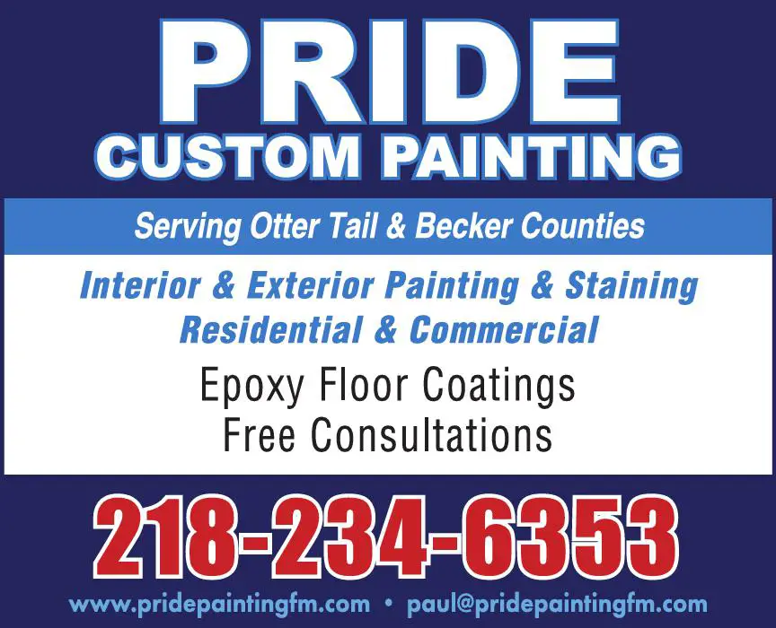 Garage Floor Coatings print ad for Pride Custom Painting