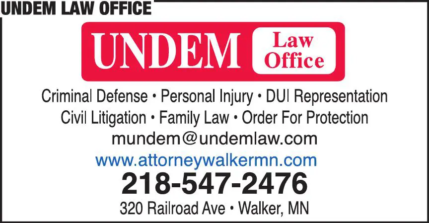 Attorneys - Criminal Law print ad for Undem Law Office