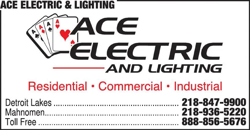 Electric Contractors print ad for Ace Electric & Lighting
