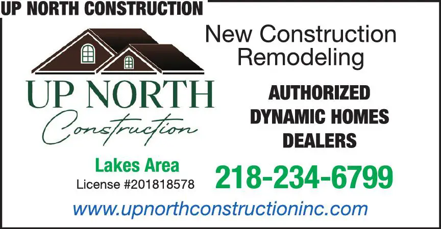 Contractors - General print ad for Up North Construction