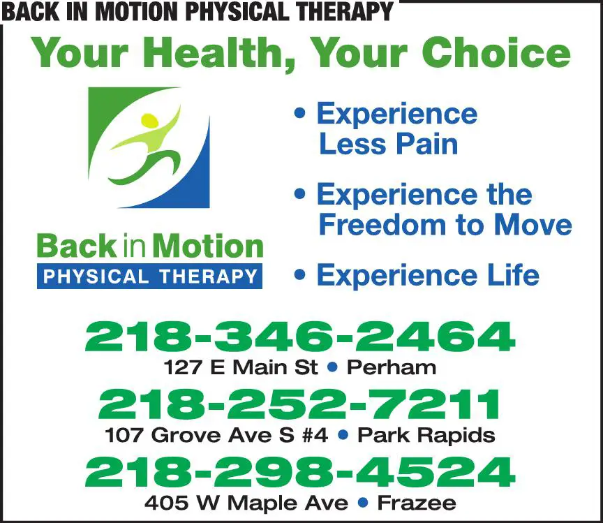 Physical Therapists print ad for Back In Motion Physical Therapy