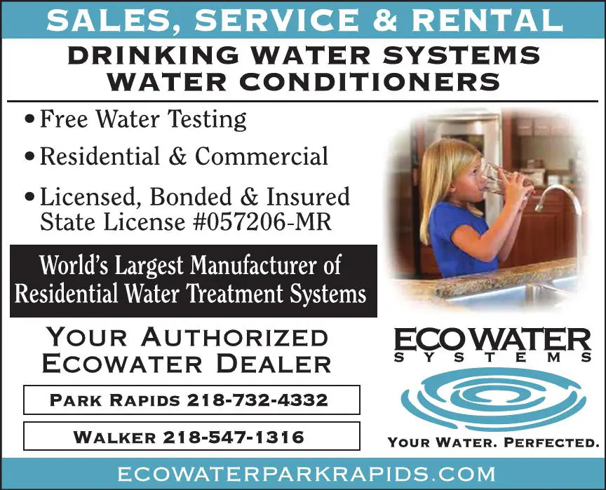 Water Softening & Conditioning Equipment - Service & Supplies print ad for Ecowater Systems