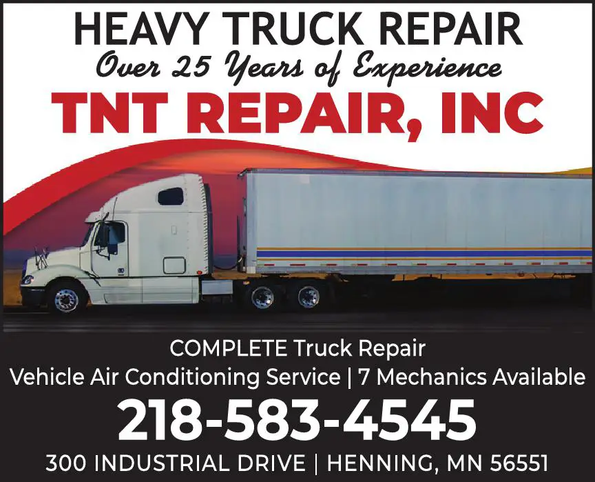 Truck - Repair & Service print ad for TNT Repair Inc