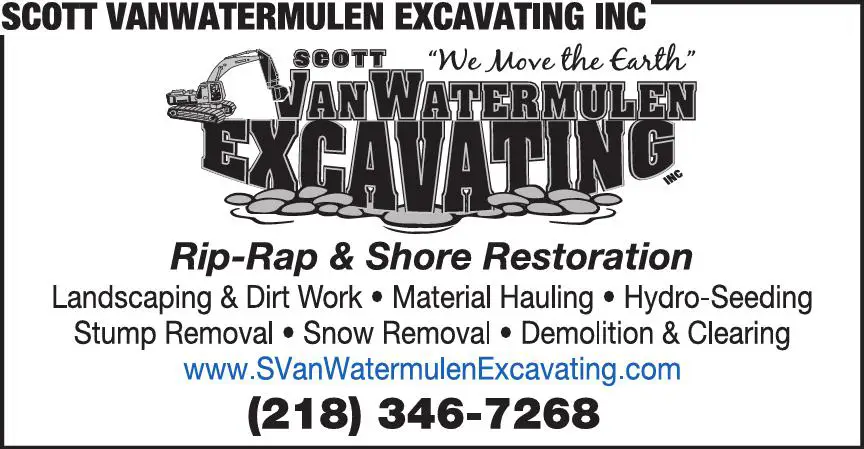 Excavating Contractors print ad for Scott VanWatermulen Excavating Inc