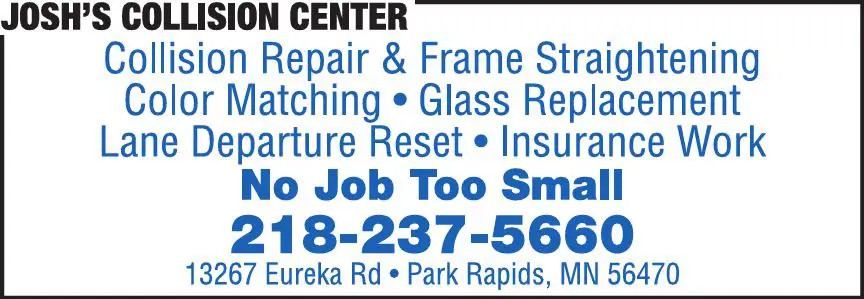 Auto Body Repair & Paint print ad for Josh's Collision Center