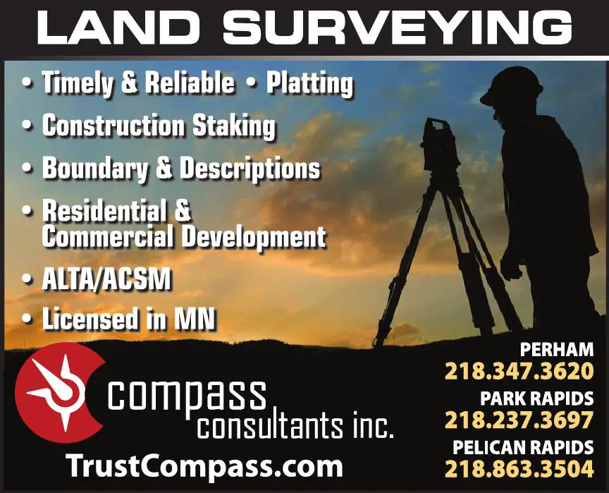 Surveyors - Land print ad for Compass Consultants Inc