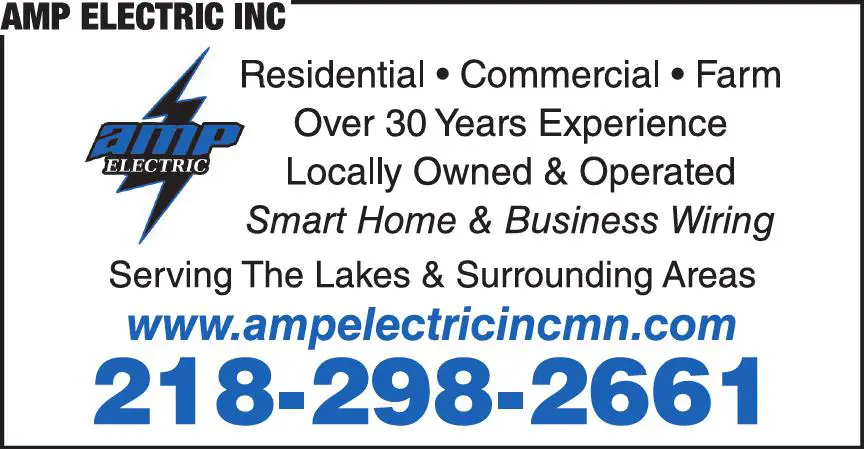 Electric Contractors print ad for AMP Electric Inc