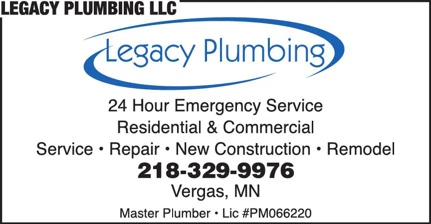 Plumbing Contractors print ad for Legacy Plumbing LLC