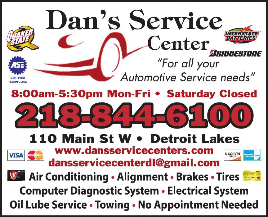 Auto Repair & Service print ad for Dan's Service Center