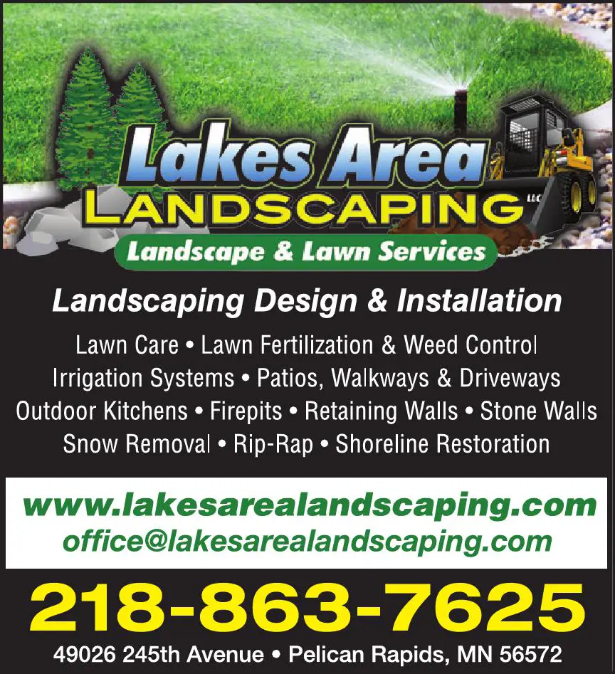 Sprinklers - Garden & Lawn print ad for Lakes Area Landscaping
