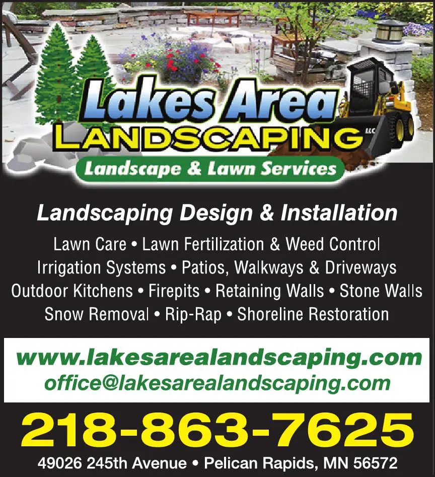 Landscape Lighting print ad for Lakes Area Landscaping