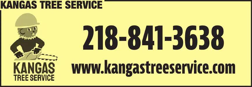 Tree Removal print ad for Kangas Tree Service
