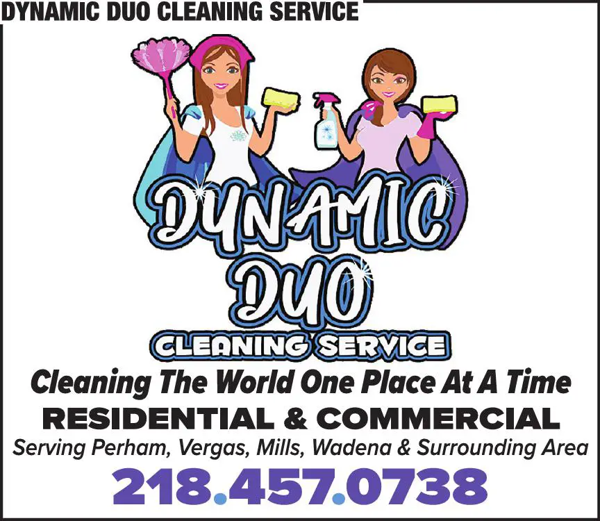 Cleaning Service - Residential, Commercial & Industrial print ad for Dynamic Duo Cleaning Service