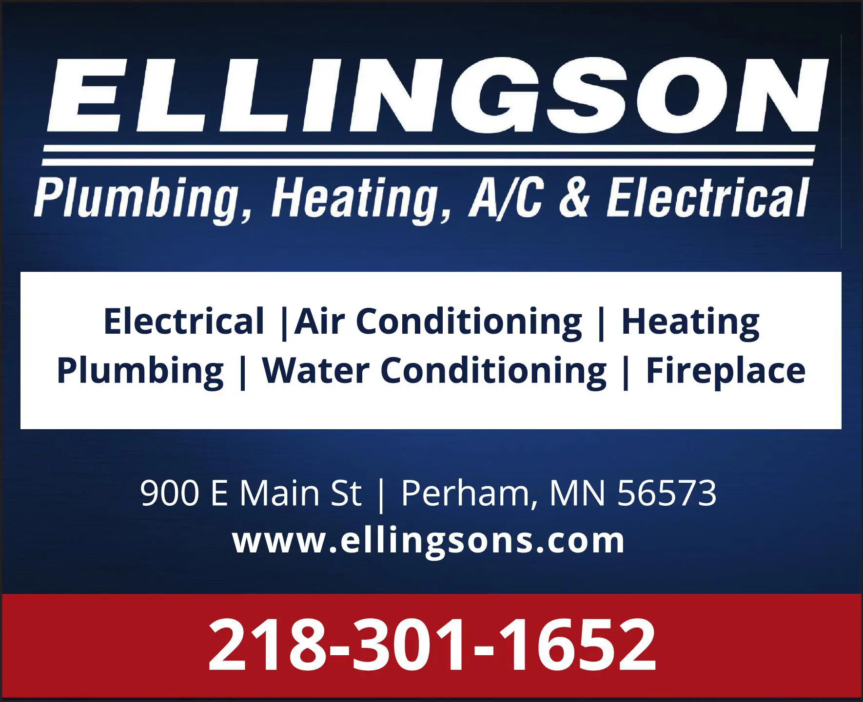 Electric Contractors print ad for Ellingson Plumbing ^ Heating ^ A/C & Electrical