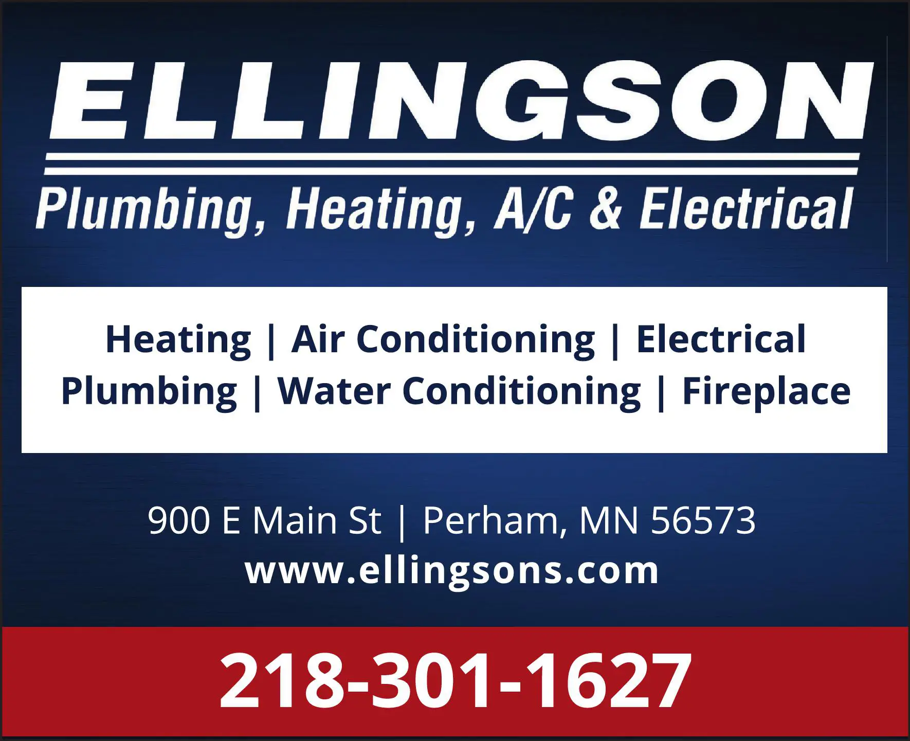 Heating Contractors print ad for Ellingson Plumbing ^ Heating ^ A/C & Electrical