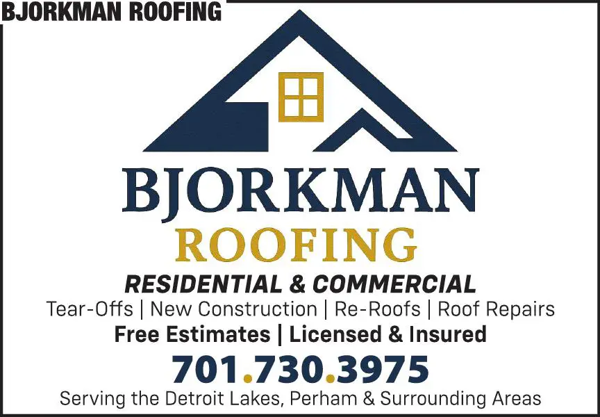 Roofing Contractors print ad for Bjorkman Roofing