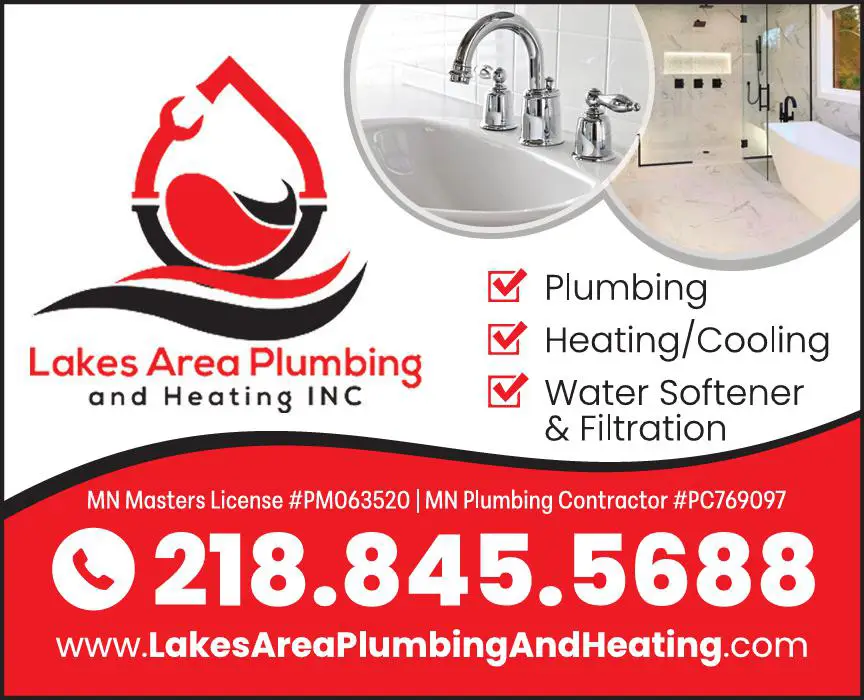 Heating Contractors print ad for Lakes Area Plumbing And Heating Inc