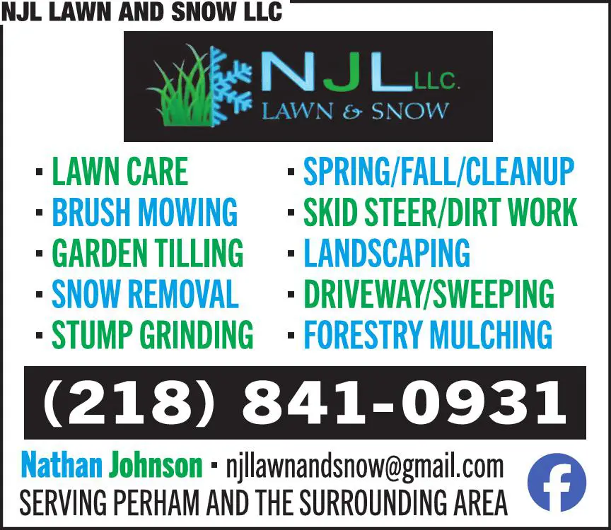 Lawn & Grounds Maintenance print ad for NJL Lawn and Snow LLC