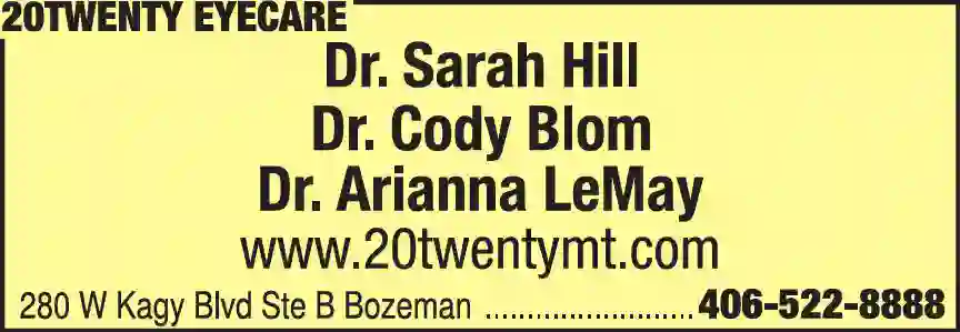 Optometrists, O.D. print ad for 20Twenty Eyecare