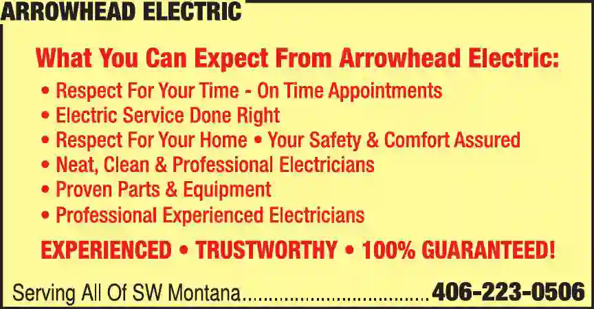 Electric Contractors print ad for Arrowhead Electric