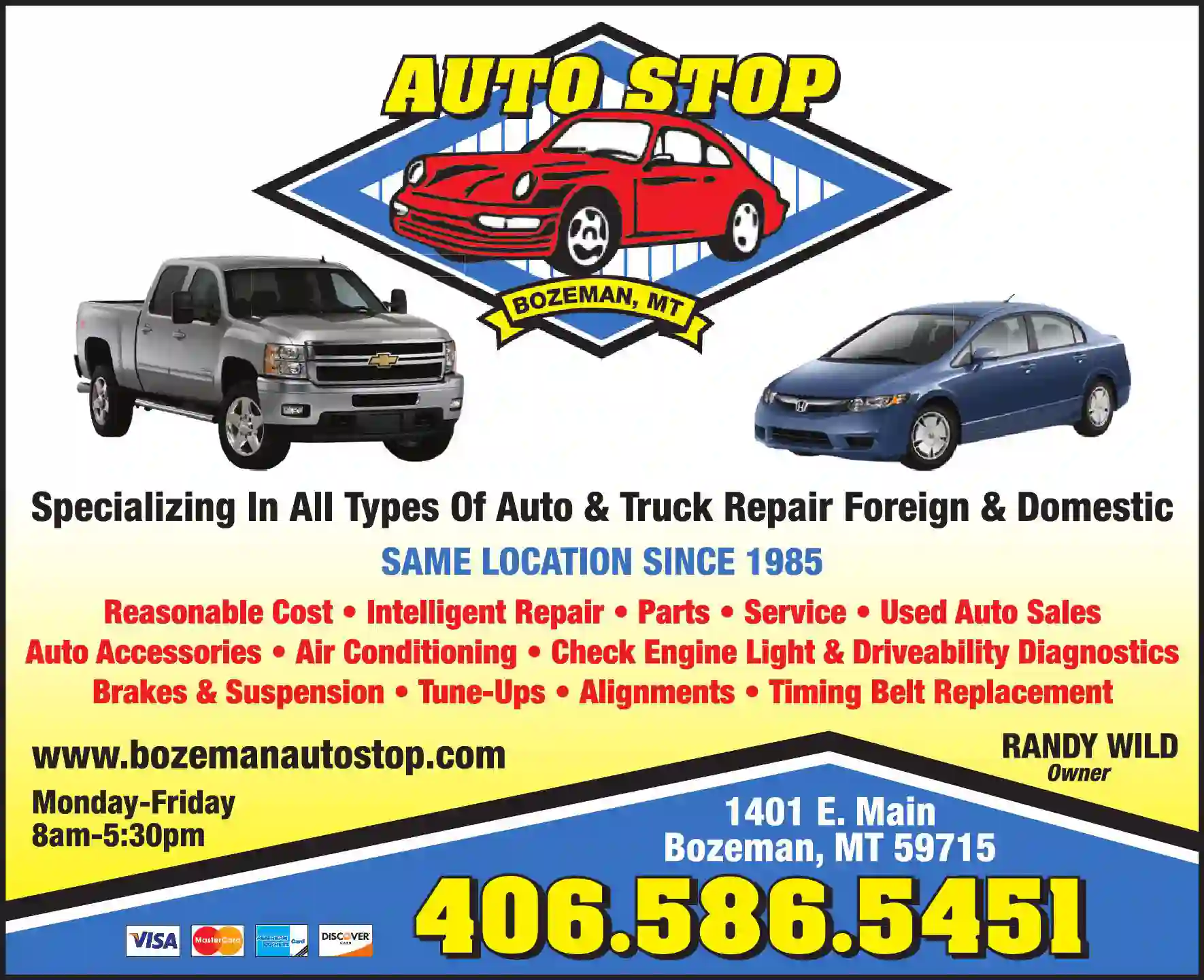 Auto Repair & Service print ad for Auto Stop