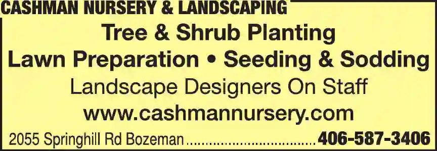 Nurseries - Plants, Trees, Etc - Retail print ad for Cashman Nursery & Landscaping
