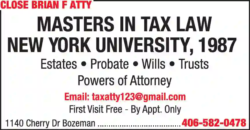 Attorneys - Wills, Probate, Trust & Estate Planning print ad for Close Brian F Atty