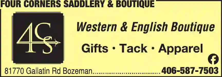 Horse Equipment & Supplies print ad for Four Corners Saddlery & Boutique