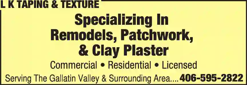 Drywall Contractors print ad for L K Taping & Texture