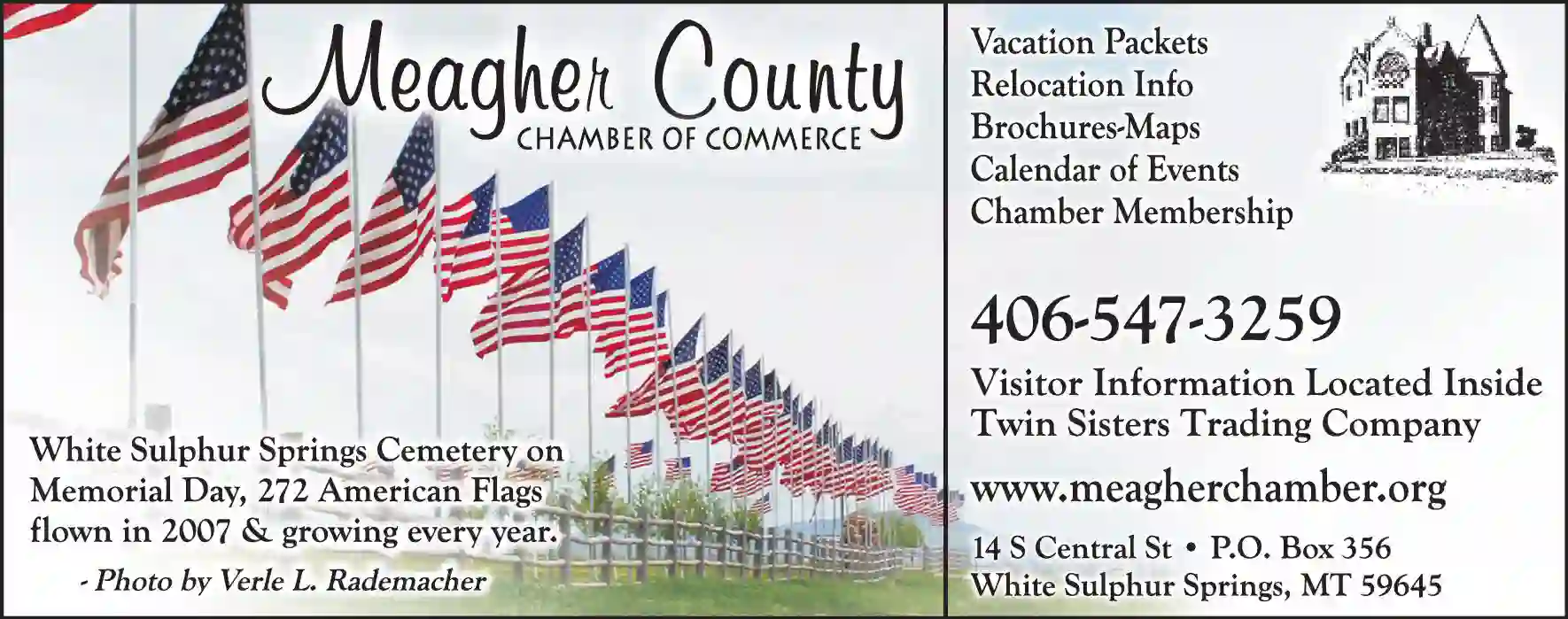 Chambers of Commerce print ad for Meagher County Chamber Of Commerce