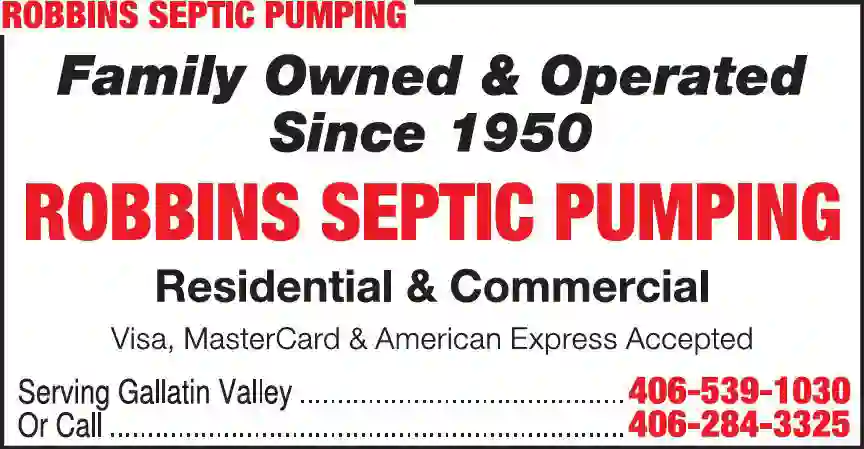 Septic Tanks & Systems - Cleaning print ad for Robbins Septic Pumping