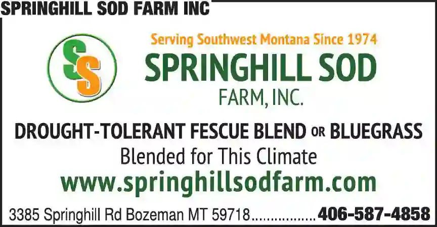 Sod Farms & Sales print ad for Springhill Sod Farm Inc