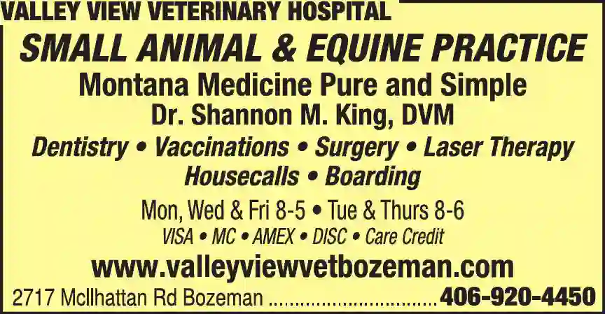 Animal Hospitals print ad for Valley View Veterinary Hospital