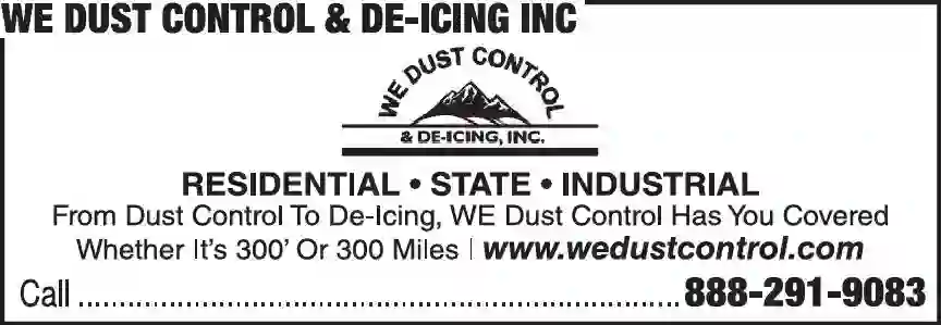 Dust Control Service print ad for WE Dust Control & De-Icing Inc