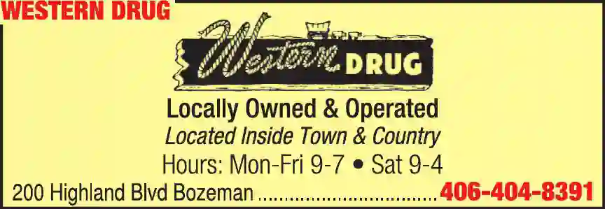 Pharmacies print ad for Western Drug