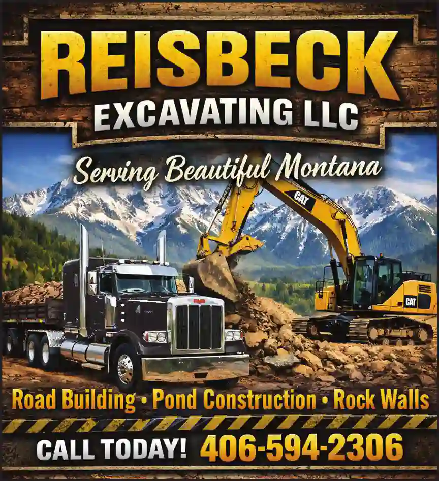 Excavating Contractors print ad for Reisbeck Excavating LLC