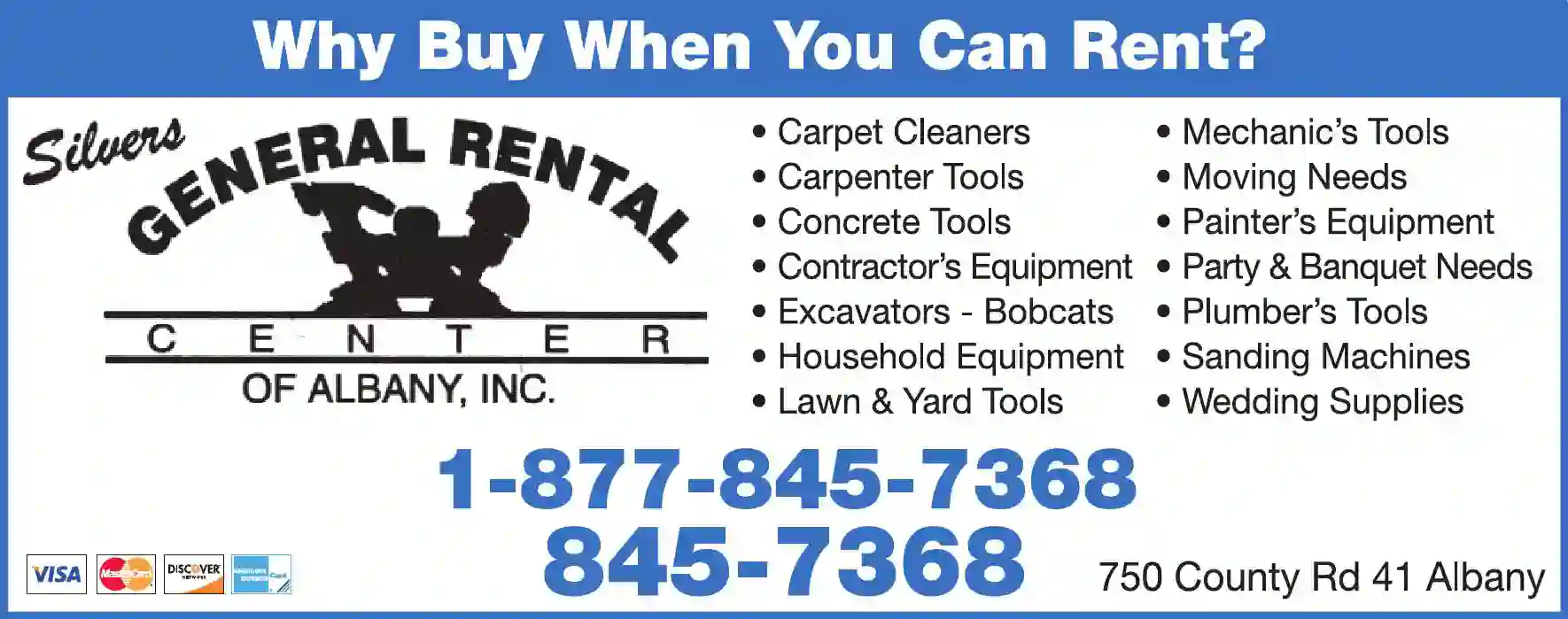 Rental Service Stores print ad for General Rental Center Of Albany