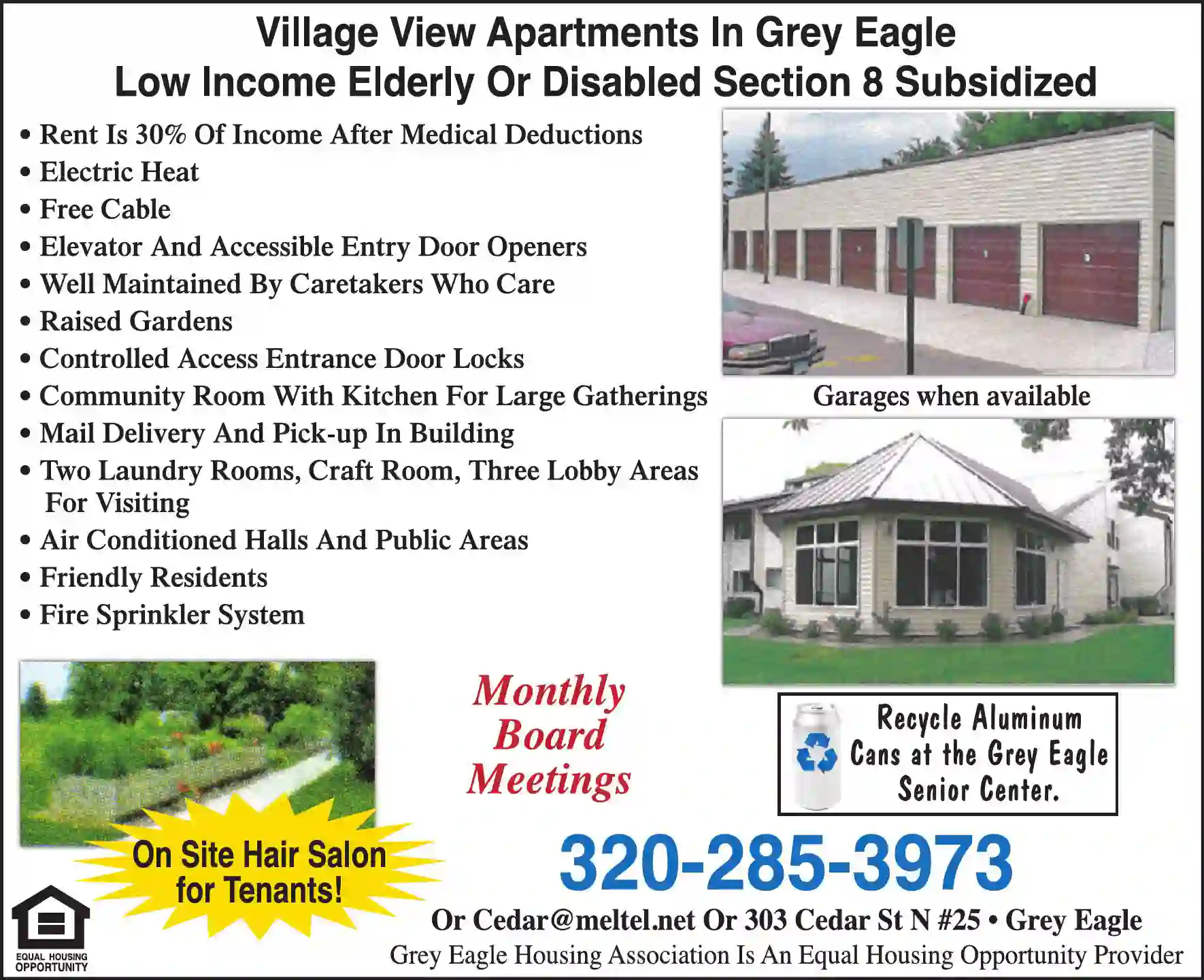 Apartments print ad for Grey Eagle Housing