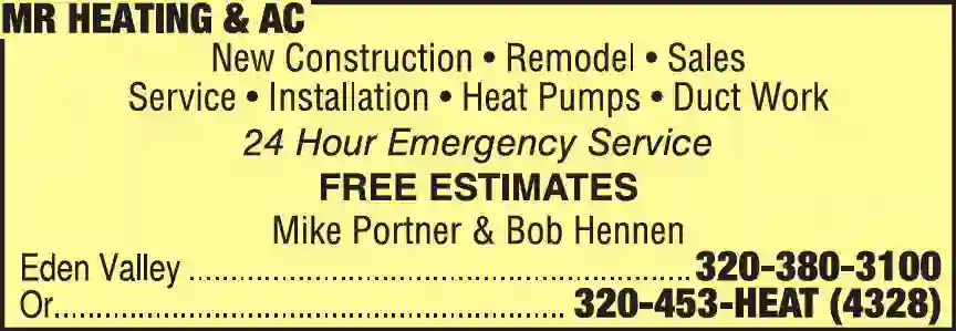 Heating Contractors print ad for Mr Heating & AC