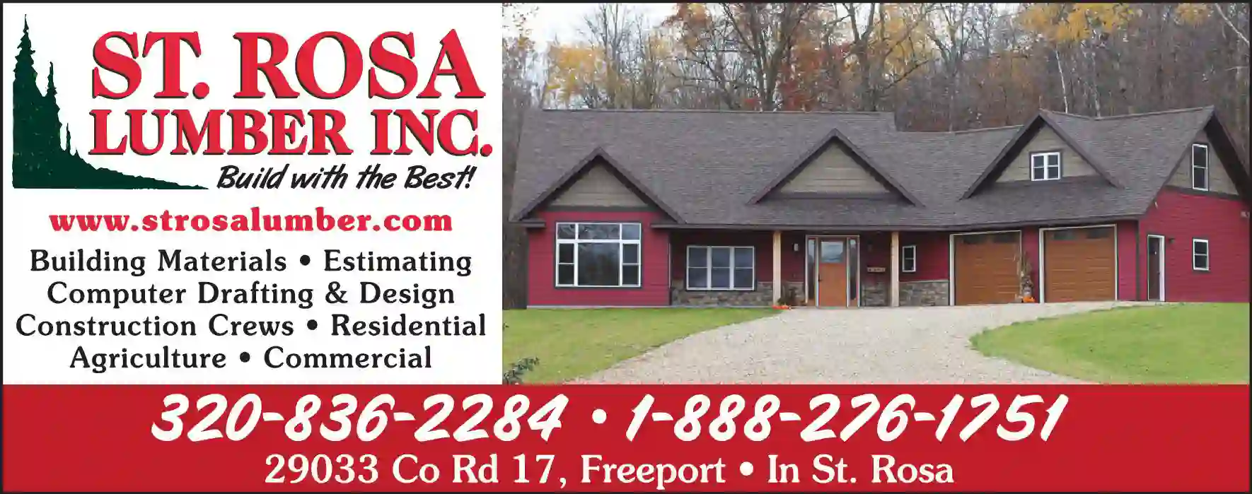 Lumber - Retail print ad for St Rosa Lumber Inc