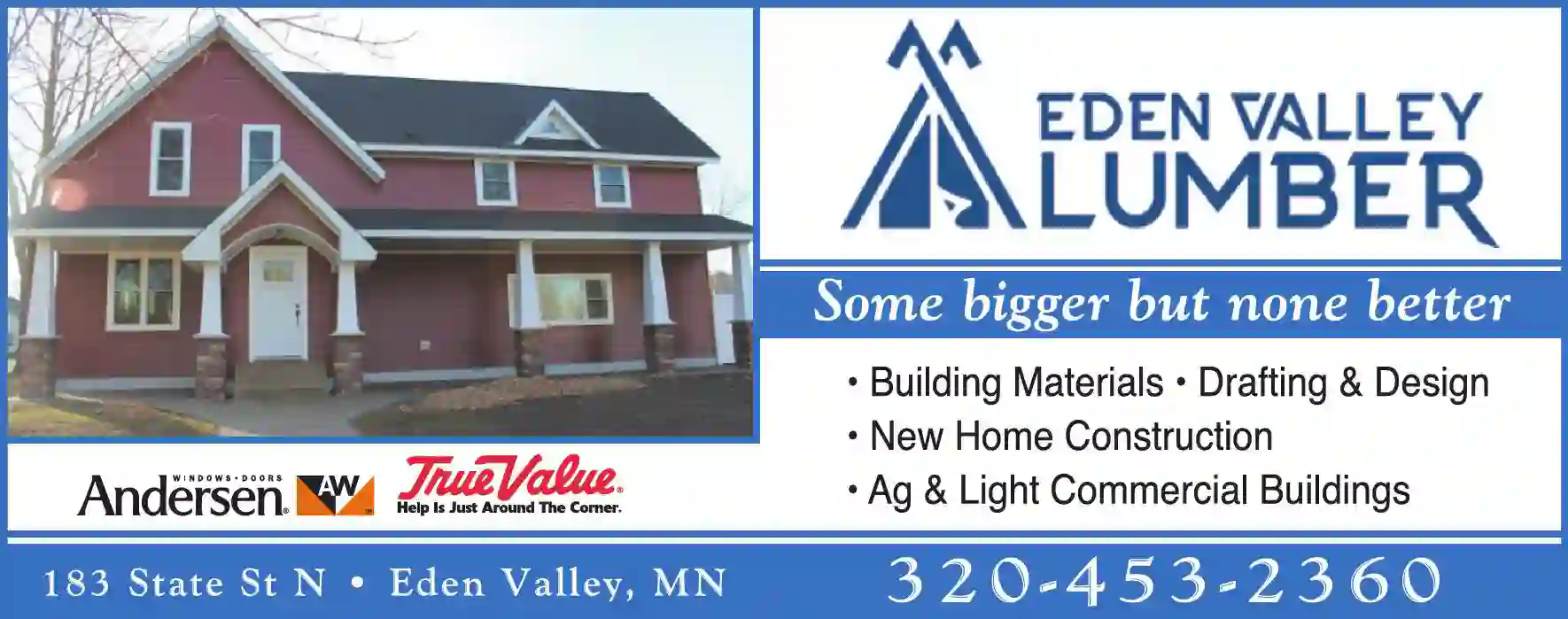 Lumber - Retail print ad for Eden Valley Lumber Co