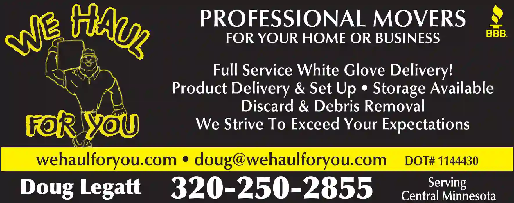 Movers print ad for We Haul Moving