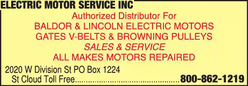 Electric Motors - Sales, Repair & Parts print ad for Electric Motor Service Inc
