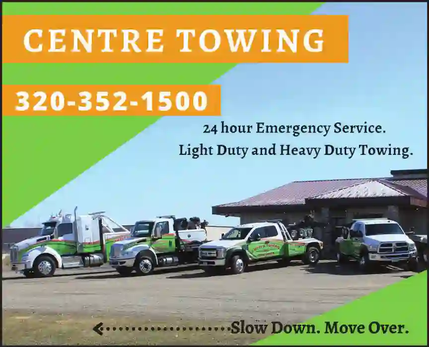 Towing - Automotive print ad for Centre Towing Inc