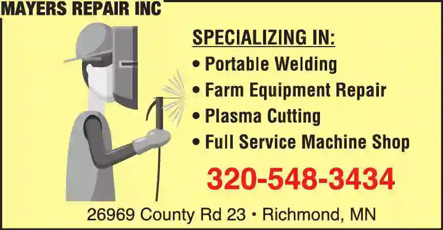 Welding print ad for Mayers Repair Inc