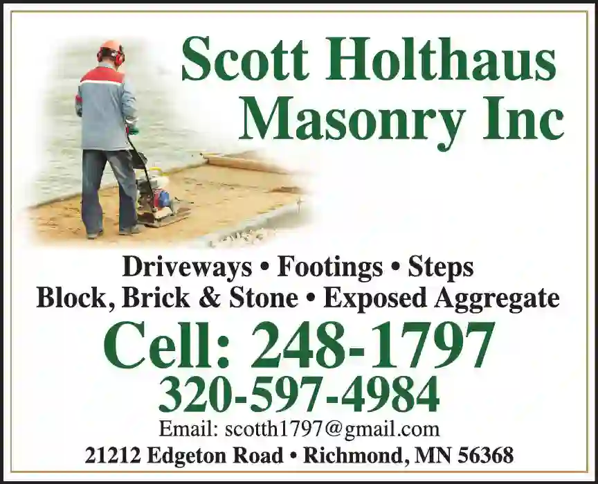 Mason Contractors print ad for Holthaus Masonry Inc