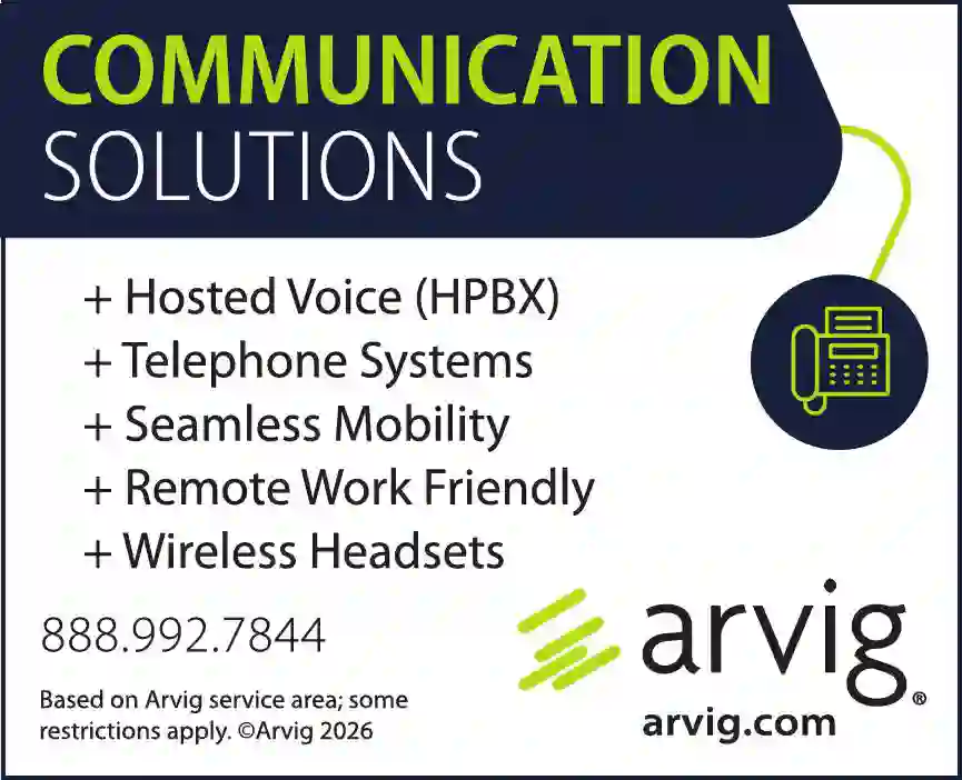Telecommunication Equipment & Systems - Dealers print ad for Arvig